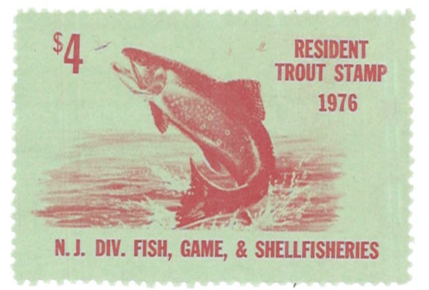 (image for) 1976 New Jersey Resident Trout Stamp MNH CV